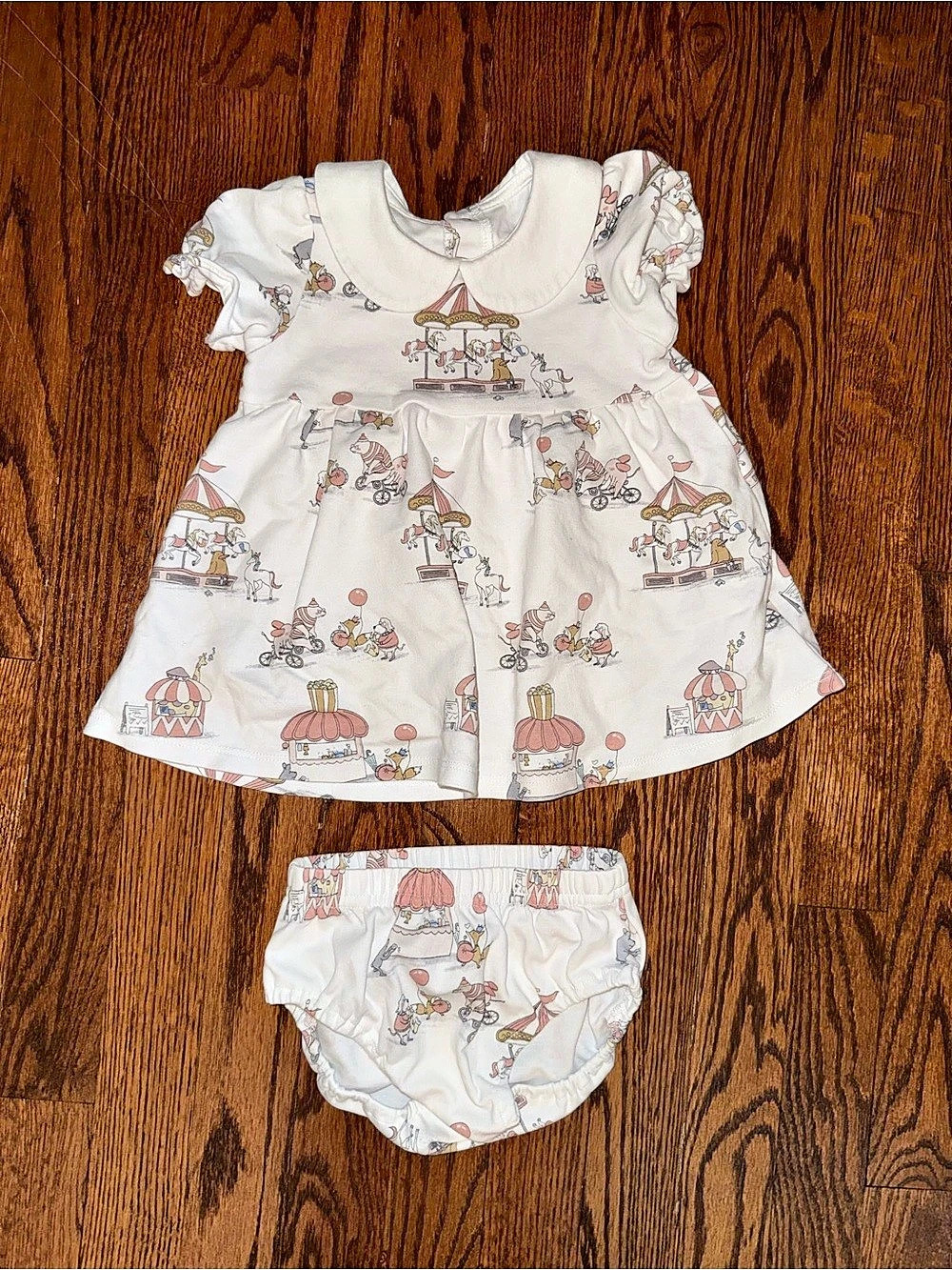 Baby Girls Cotton Dress Set Size 12M
